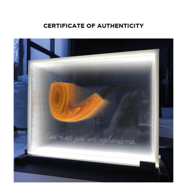 CECI N’EST PAS UN APHORISME - Certificate of authenticity
